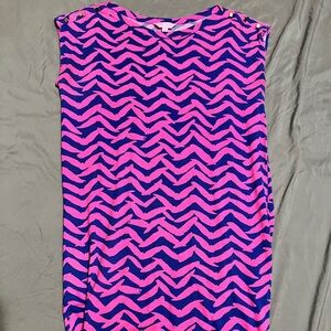 Lily Pulitzer pink and navy dress
